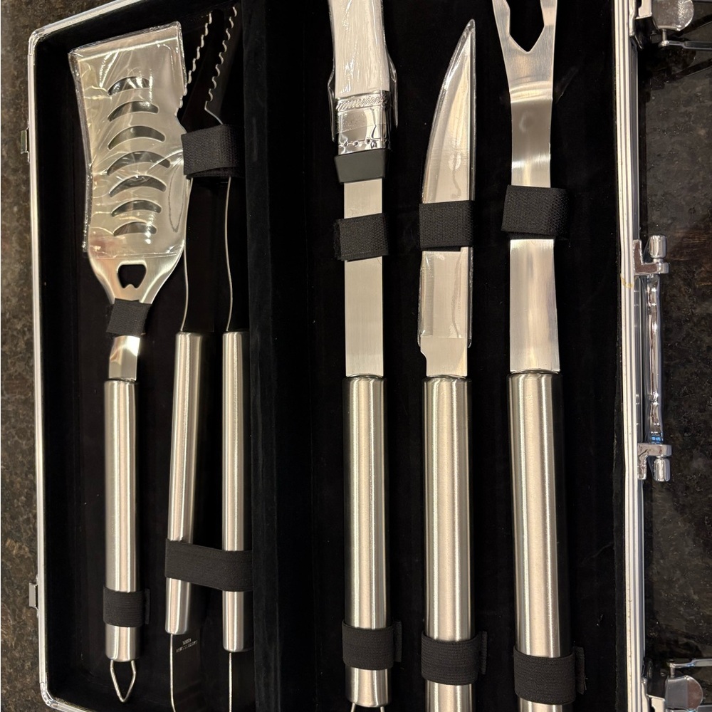 Stainless Steel 5-Piece BBQ Tool Set
